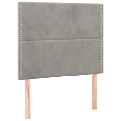 vidaXL Kopfteile 2 Stk. Hellgrau 80x5x78/88 cm Samt