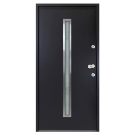 Haustür Aluminium Anthrazit 90x200 cm