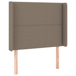 vidaXL Kopfteil mit Ohren Taupe 103x16x118/128 cm Stoff