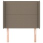 vidaXL Kopfteil mit Ohren Taupe 103x16x118/128 cm Stoff