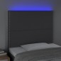 vidaXL LED Kopfteil Dunkelgrau 80x5x118/128 cm Stoff vidaXL LED Kopfteil Dunkelgrau 80x5x118/128 cm Stoff