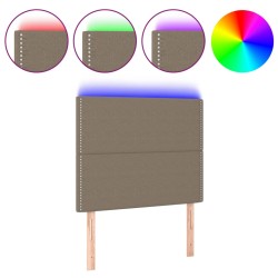 vidaXL LED Kopfteil Taupe 100x5x118/128 cm Stoff