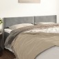 vidaXL Kopfteile 2 Stk. Hellgrau 80x5x78/88 cm Samt vidaXL Kopfteile 2 Stk. Hellgrau 80x5x78/88 cm Samt