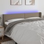 vidaXL LED Kopfteil Taupe 203x16x78/88 cm Stoff vidaXL LED Kopfteil Taupe 203x16x78/88 cm Stoff
