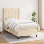 vidaXL Boxspringbett mit Matratze Creme 80x200 cm Stoff vidaXL Boxspringbett mit Matratze Creme 80x200 cm Stoff