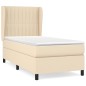 vidaXL Boxspringbett mit Matratze Creme 80x200 cm Stoff vidaXL Boxspringbett mit Matratze Creme 80x200 cm Stoff