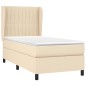 vidaXL Boxspringbett mit Matratze Creme 80x200 cm Stoff vidaXL Boxspringbett mit Matratze Creme 80x200 cm Stoff