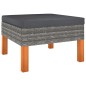 6-tlg. Garten-Lounge-Set mit Kissen Poly Rattan Grau 6-tlg. Garten-Lounge-Set mit Kissen Poly Rattan Grau