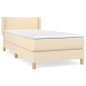 vidaXL Boxspringbett mit Matratze Creme 80x200 cm Stoff vidaXL Boxspringbett mit Matratze Creme 80x200 cm Stoff