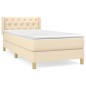 vidaXL Boxspringbett mit Matratze Creme 80x200 cm Stoff vidaXL Boxspringbett mit Matratze Creme 80x200 cm Stoff