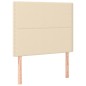 vidaXL Boxspringbett mit Matratze Creme 90x200 cm Stoff vidaXL Boxspringbett mit Matratze Creme 90x200 cm Stoff