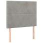 vidaXL Boxspringbett mit Matratze Hellgrau 80x200 cm Samt vidaXL Boxspringbett mit Matratze Hellgrau 80x200 cm Samt