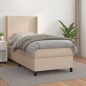 vidaXL Boxspringbett mit Matratze Cappuccino-Braun 80x200cm Kunstleder vidaXL Boxspringbett mit Matratze Cappuccino-Braun 80x200cm Kunstleder