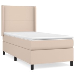 vidaXL Boxspringbett mit Matratze Cappuccino-Braun 80x200cm Kunstleder