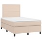 vidaXL Boxspringbett mit Matratze & LED Cappuccino-Braun 120x200cm vidaXL Boxspringbett mit Matratze & LED Cappuccino-Braun 120x200cm
