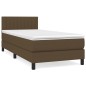 vidaXL Boxspringbett mit Matratze Dunkelbraun 100x200 cm Stoff vidaXL Boxspringbett mit Matratze Dunkelbraun 100x200 cm Stoff