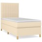 vidaXL Boxspringbett mit Matratze Creme 80x200 cm Stoff vidaXL Boxspringbett mit Matratze Creme 80x200 cm Stoff