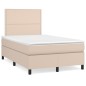 vidaXL Boxspringbett Matratze Cappuccino-Braun 120x200cm Kunstleder vidaXL Boxspringbett Matratze Cappuccino-Braun 120x200cm Kunstleder