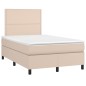 vidaXL Boxspringbett Matratze Cappuccino-Braun 120x200cm Kunstleder vidaXL Boxspringbett Matratze Cappuccino-Braun 120x200cm Kunstleder