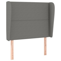 vidaXL Kopfteil mit Ohren Dunkelgrau 83x23x118/128 cm Stoff