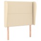 vidaXL Kopfteil mit Ohren Creme 93x23x118/128 cm Stoff