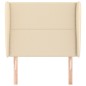 vidaXL Kopfteil mit Ohren Creme 93x23x118/128 cm Stoff