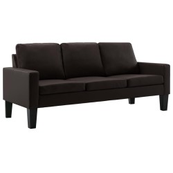 vidaXL 3-Sitzer-Sofa Braun Kunstleder