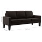 vidaXL 3-Sitzer-Sofa Braun Kunstleder vidaXL 3-Sitzer-Sofa Braun Kunstleder