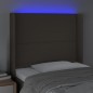 vidaXL LED Kopfteil Taupe 103x16x118/128 cm Stoff vidaXL LED Kopfteil Taupe 103x16x118/128 cm Stoff