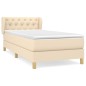 vidaXL Boxspringbett mit Matratze Creme 80x200 cm Stoff vidaXL Boxspringbett mit Matratze Creme 80x200 cm Stoff
