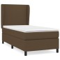 vidaXL Boxspringbett mit Matratze Dunkelbraun 100x200 cm Stoff vidaXL Boxspringbett mit Matratze Dunkelbraun 100x200 cm Stoff