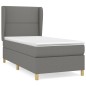 vidaXL Boxspringbett mit Matratze Dunkelgrau 80x200 cm Stoff vidaXL Boxspringbett mit Matratze Dunkelgrau 80x200 cm Stoff