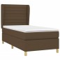 vidaXL Boxspringbett mit Matratze Dunkelbraun 100x200 cm Stoff vidaXL Boxspringbett mit Matratze Dunkelbraun 100x200 cm Stoff
