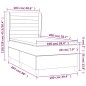 vidaXL Boxspringbett mit Matratze Dunkelbraun 100x200 cm Stoff vidaXL Boxspringbett mit Matratze Dunkelbraun 100x200 cm Stoff