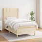 vidaXL Boxspringbett mit Matratze Creme 80x200 cm Stoff vidaXL Boxspringbett mit Matratze Creme 80x200 cm Stoff
