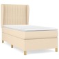 vidaXL Boxspringbett mit Matratze Creme 80x200 cm Stoff vidaXL Boxspringbett mit Matratze Creme 80x200 cm Stoff