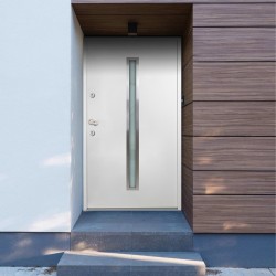 Haustür Aluminium Weiß 90x200 cm