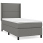 vidaXL Boxspringbett mit Matratze Dunkelgrau 80x200 cm Stoff vidaXL Boxspringbett mit Matratze Dunkelgrau 80x200 cm Stoff