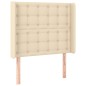 vidaXL Boxspringbett mit Matratze & LED Creme 80x200 cm Stoff vidaXL Boxspringbett mit Matratze & LED Creme 80x200 cm Stoff