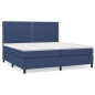 vidaXL Boxspringbett mit Matratze Blau 200x200 cm Stoff vidaXL Boxspringbett mit Matratze Blau 200x200 cm Stoff