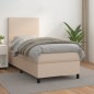 vidaXL Boxspringbett mit Matratze Cappuccino-Braun 80x200cm Kunstleder vidaXL Boxspringbett mit Matratze Cappuccino-Braun 80x200cm Kunstleder