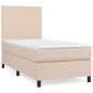 vidaXL Boxspringbett mit Matratze Cappuccino-Braun 80x200cm Kunstleder vidaXL Boxspringbett mit Matratze Cappuccino-Braun 80x200cm Kunstleder