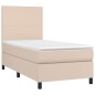 vidaXL Boxspringbett mit Matratze Cappuccino-Braun 80x200cm Kunstleder vidaXL Boxspringbett mit Matratze Cappuccino-Braun 80x200cm Kunstleder