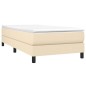 vidaXL Boxspringbett mit Matratze Creme 80x200 cm Stoff vidaXL Boxspringbett mit Matratze Creme 80x200 cm Stoff