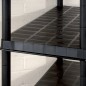 Lagerregal mit 5 Böden Schwarz 340x40x185 cm Kunststoff Lagerregal mit 5 Böden Schwarz 340x40x185 cm Kunststoff
