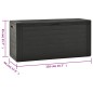 vidaXL Gartenbox Anthrazit 116x44x55 cm vidaXL Gartenbox Anthrazit 116x44x55 cm