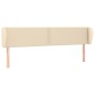 vidaXL Kopfteil mit Ohren Creme 183x23x78/88 cm Stoff vidaXL Kopfteil mit Ohren Creme 183x23x78/88 cm Stoff