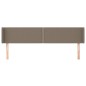 vidaXL Kopfteil mit Ohren Taupe 203x16x78/88 cm Stoff