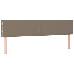vidaXL Kopfteile 2 Stk. Taupe 100x5x78/88 cm Stoff