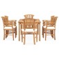 vidaXL 7-tlg. Garten-Essgruppe mit Kissen Massivholz Teak vidaXL 7-tlg. Garten-Essgruppe mit Kissen Massivholz Teak